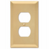 Century Wall Plate, Satin Brass, Steel, 1 Duplex