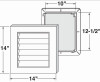 14x14 SQ WHT Gable Vent