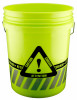 Reflective Caution Bucket, Bright Fluorescent Green/Silver Bands, 5-Gallons