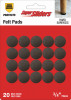 Super Sliders 3/4 In. Round Brown Felt Furniture Pads (20-Piece)