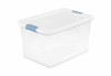Storage Box With Latch Lid, Clear, 64-Qt. (6 pieces)