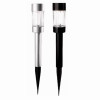 Solar Pathway Light, Ribbed Glass Lens, Plastic Gray or Black Finish (16 pieces)
