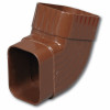 Side Gutter Elbow, Vinyl, Brown, 2 x 3-In.