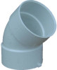 PVC Pipe Sewer Drain Elbow, 45-Degree, 6 In.