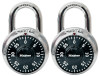 Matching Combination Padlocks, 2-Pack