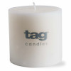 Pillar Candle, 32 Hour Burn Time, Cotton Wick, White, 3 x 3 In. (12 pieces)