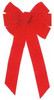 Christmas Bow, 7-Loop, Red Velvet Glittered, 12 x 26 x 3 In.