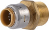 Push-Fit Reducing Pipe Connector, Lead Free, 1/2 x 3/4 In. MIP