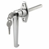 Garage Door Handle Lock, Keyed, Diecast Zinc, Chrome Plated
