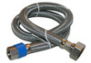 Faucet Connector, Stainless-Steel, 3/8 In. Compression x 1/2 In. Female Iron Pipee x 48 In.
