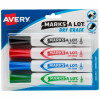 Dry Erase Markers, 4-Color 4-Pk.