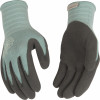 Women's Bamboo Knit Shell Gloves, Latex Palm & Fingers, Purple, M