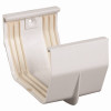 Slip Joint Gutter Connector, Contemporary, Vinyl, White, 5-In.
