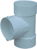 PVC Pipe Sewer And Drain Bull Nose Tee, 4 In.