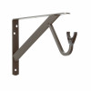 Shelf & Rod Bracket, Bronze, 11-1/4 In.