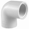 Schedule 40 90-Degree Pipe Elbow, Female x Female Thread, White, 3/4 In.