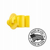 Electric Fence Insulator, T Post Claw, Yellow, 25-PK