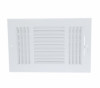 3-Way Wall Register, White, 10 x 4 In.