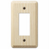 Contemporary Wall Plate, Unfinished Ash Wood, 1 Rocker
