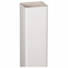 Downspout, Square, Vinyl, White, 10-Ft.