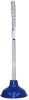 Toilet Plunger, Blue With Clear Handle
