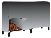 Fireplace Rack Cover, Black Vinyl, 8 Ft.