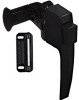 Screen & Storm Door Latch, Push-Button, Black Satin, 1-3/4 In. Hole Spacing