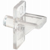 Locking Shelf Support Pegs, Clear Plastic, 5-Lb. Load, 1/4 In., 8-Pk. (6 pieces)