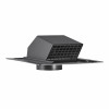 4 In. Exhaust Roof Vent, Removable Screen & Damper, Black Plastic
