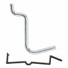 Pegboard Angle Hook, 1/8 In. Rod, Galvanized Steel, 1 In., 8-Pk.