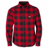 Gridiron Flannel Shirt, Heavyweight Cotton, 3 Pockets, Red, M