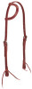 Browband Headstall, Burgundy Latigo Leather, Double Cheek Adjustment, 5/8 In.
