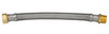 Water Heater Connector, Braided Stainless Steel, 3/4 FIP x 3/4 MIP x 12 In.