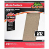 Sandpaper, Medium 80-Grit, 9 x 11 In., 25-Ct.