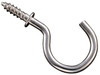 Cup Hook, Satin Nickel, 1 In., 30-Pk.