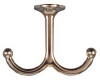 Wall Hook for Clothes, Under-Shelf, Double Prong, Nickel, 2-Pk.