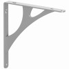 Manhattan Style Decorative Shelf Bracket, Nickel, 8-In.