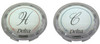 Faucet Hot & Cold Handle Cap, Delta-Delex, Acrylic With Silver Insert, 1-5/16-In.