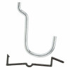 Pegboard Curved Angle Hook, Galvanized Steel, 1 In., 6-Pk.