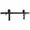 Interior Sliding Barn Door Kit, 2-Pc. Track, Matte Black, 96 In.