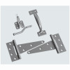 Gate Hardware Kit with T-Hinges, Galvanized