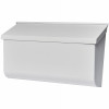 Woodlands Wall-Mount Mailbox, Medium Horizontal, White Steel