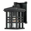 Caliste Outdoor Wall Light Fixture, Textured Black Aluminum