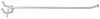Pegboard Single Angle Hook, Galvanized Steel, Fits 1/4 In., Board 8 In.