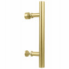 Madison Sliding Barn Door Handle, Brushed Gold Contemporary Pull, 12 In.