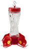 Bird Feeder, Hummingbird, Clear Swirl Glass, 8-oz. (4 pieces)