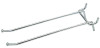 Pegboard Double Angle Hook, Galvanized Steel, 6 In., 2-Pk.