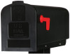 Parsons Post-Mount Mailbox, Medium, Black Plastic