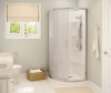 Cyrene Shower Wall Surround, Center Drain, Acrylic, White, 34 x 34 In.