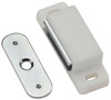 Magnetic Cabinet Catch, Aluminum Case, White